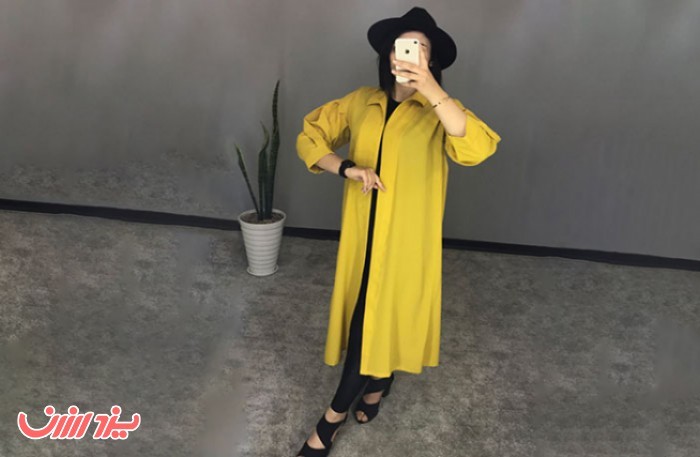 مانتو مدل بهاره جنس حریر میله ای درجه یک - ارسال رایگان در یزد ارزان