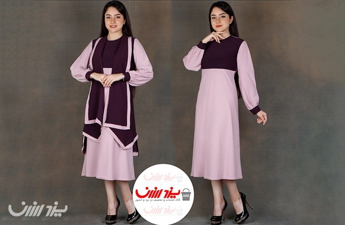 تونیک دوتیکه طرح شالی جنس جودون - ارسال رایگان در یزد ارزان