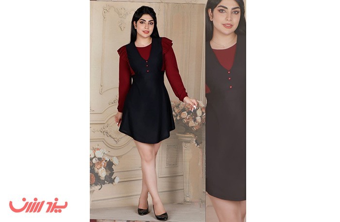 تونیک زنانه چیندار ۳ دکمه جنس کرپ پلاس اعلا - ارسال رایگان در یزد ارزان